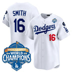 Los Angeles Dodgers #16 Will Smith White 2025 Back-To-Back World Series Collection Stadium Jersey