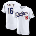 Los Angeles Dodgers #16 Will Smith White 2026 Gold Collection Authentic Baseball Jersey