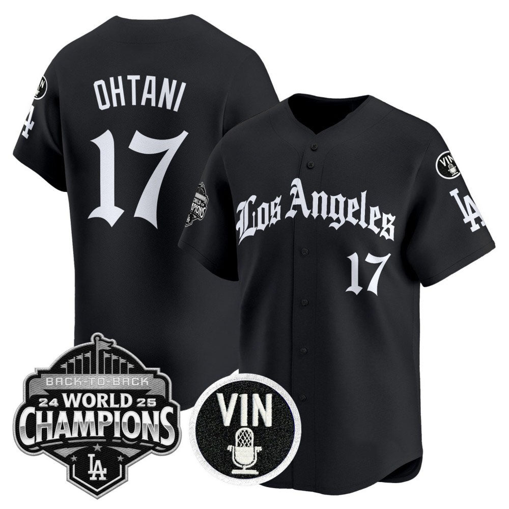 Los Angeles Dodgers #17 Shohei Ohtani 2025 Back To Back World Series Champions Jerseys
