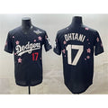 Los Angeles Dodgers #17 Shohei Ohtani Black 2025 World Series Patch Tokyo Series Limited Stitched Baseball Jersey