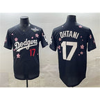 Los Angeles Dodgers #17 Shohei Ohtani Black 2025 World Series Patch Tokyo Series Limited Stitched Baseball Jersey