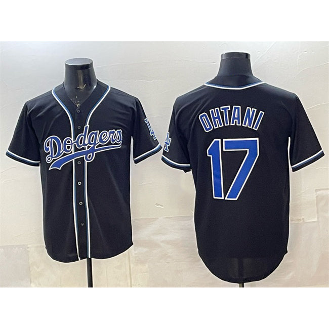 Los Angeles Dodgers #17 Shohei Ohtani Black Fashion Cool Base Stitched Baseball Jersey