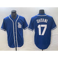 Los Angeles Dodgers #17 Shohei Ohtani Blue Cool Base Stitched Baseball Jersey