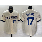 Los Angeles Dodgers #17 Shohei Ohtani Cream 2024 City Connect Limited Stitched Baseball Jersey