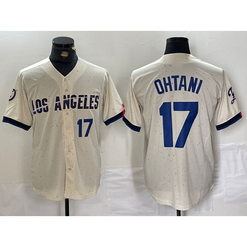Los Angeles Dodgers #17 Shohei Ohtani Cream 2024 City Connect Limited Stitched Baseball Jersey