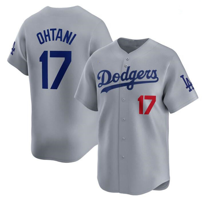 Los Angeles Dodgers #17 Shohei Ohtani Gray Cool Base Stitched Baseball Jersey