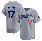 Los Angeles Dodgers #17 Shohei Ohtani Gray Cool Base Stitched Baseball Jersey
