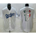 Los Angeles Dodgers #17 Shohei Ohtani Mexico White Cool Base Stitched Baseball Jersey