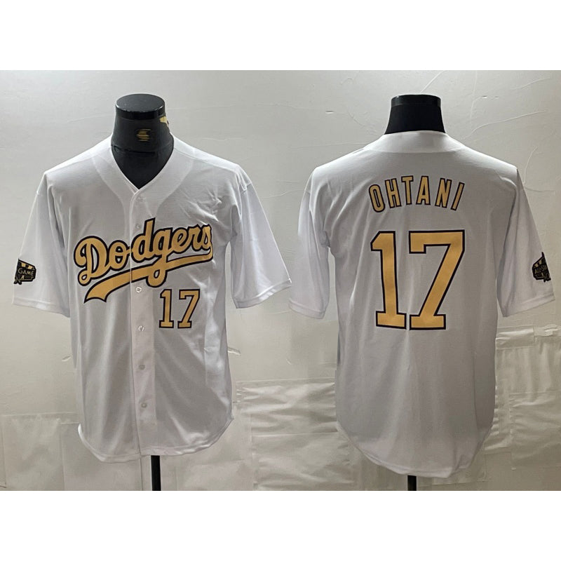 Los Angeles Dodgers #17 Shohei Ohtani Number White 2022 All Star Stitched Cool Baseball Jerseys