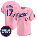 Los Angeles Dodgers #17 Shohei Ohtani Pink 2025 Tokyo Series Limited Stitched Baseball Jersey