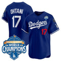 Los Angeles Dodgers #17 Shohei Ohtani Royal 2025 Back-To-Back World Series Champions Jersey
