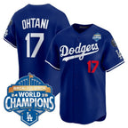 Los Angeles Dodgers #17 Shohei Ohtani Royal 2025 Back-To-Back World Series Champions Jersey