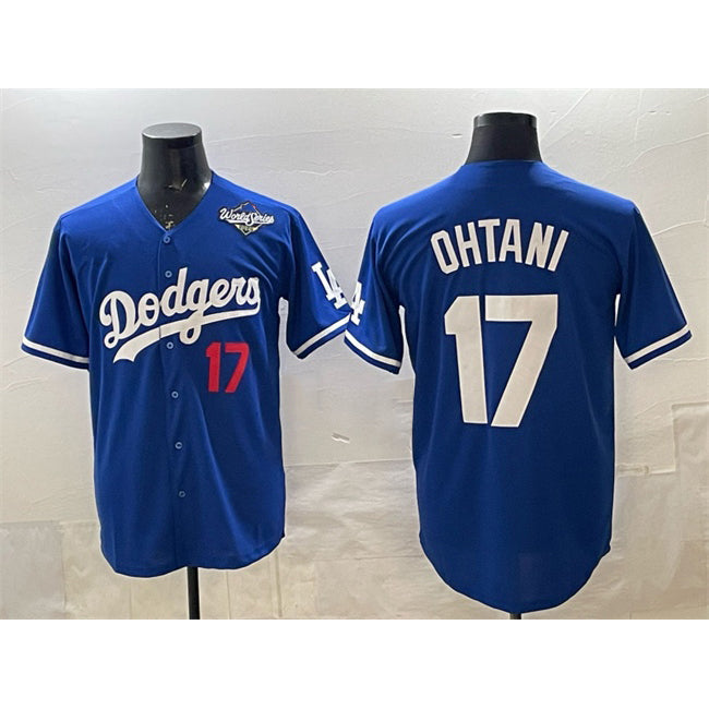 Los Angeles Dodgers #17 Shohei Ohtani Royal 2025 World Series Limited Stitched Baseball Jersey