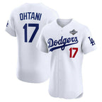 Los Angeles Dodgers #17 Shohei Ohtani White 2025 World Series Cool Base Sttiched Baseball Jersey