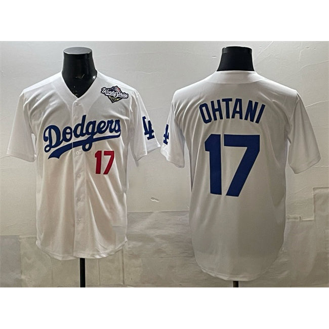 Los Angeles Dodgers #17 Shohei Ohtani White 2025 World Series Home Limited Stitched Baseball Jersey