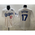 Los Angeles Dodgers #17 Shohei Ohtani White 2025 World Series Home Limited Stitched Baseball Jersey