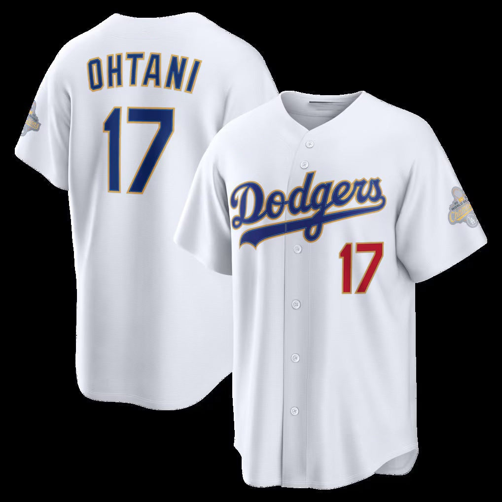 Los Angeles Dodgers #17 Shohei Ohtani White 2026 Gold Collection Stadium Baseball Jersey