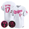 Los Angeles Dodgers #17 Shohei Ohtani White 2026 Mother’s Day Vapor Premier Limited Stitched Baseball Jersey