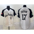 Los Angeles Dodgers #17 Shohei Ohtani White Black Mexico 2025 LA Gothic Style With Fernando Patch Vapor Premier Limited Stitched Baseball Jersey