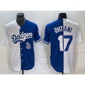 Los Angeles Dodgers #17 Shohei Ohtani White Blue Two Tone Stitched Baseball Jersey