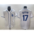 Los Angeles Dodgers #17 Shohei Ohtani White Cool Base Stitched Baseball Jersey
