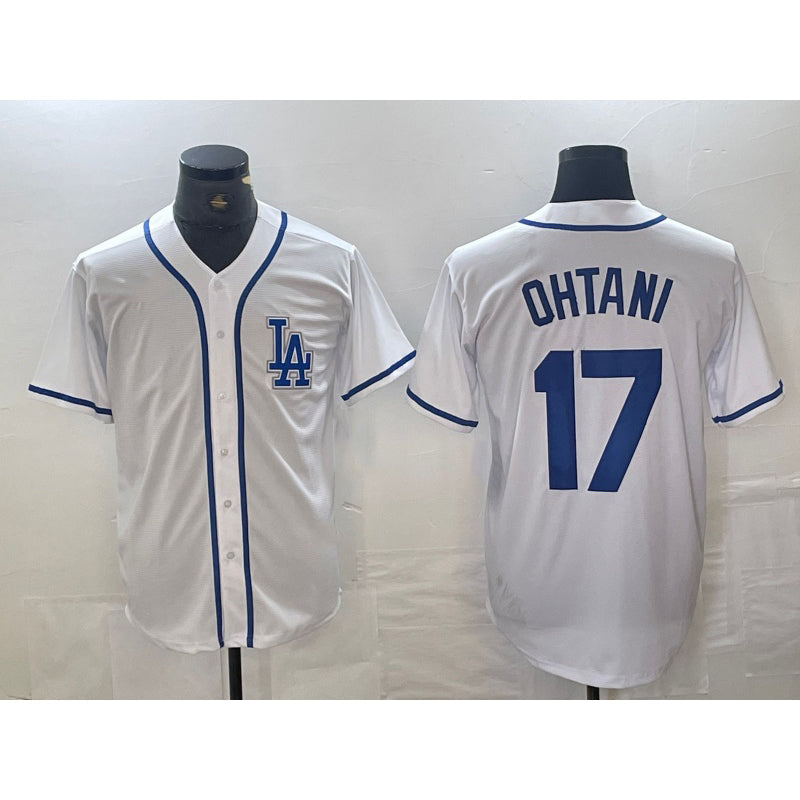 Los Angeles Dodgers #17 Shohei Ohtani White Cool Base Stitched Baseball Jersey