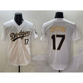 Los Angeles Dodgers #17 Shohei Ohtani White Gold Limited Stitched Baseball Jersey