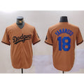 Los Angeles Dodgers #18 Yoshinobu Yamamoto Olive Cool Base Limited Stitched Baseball jersey