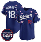 LLos Angeles Dodgers #18 Yoshinobu Yamamoto Royal 2025 Tokyo Series Limited Stitched Baseball Jersey