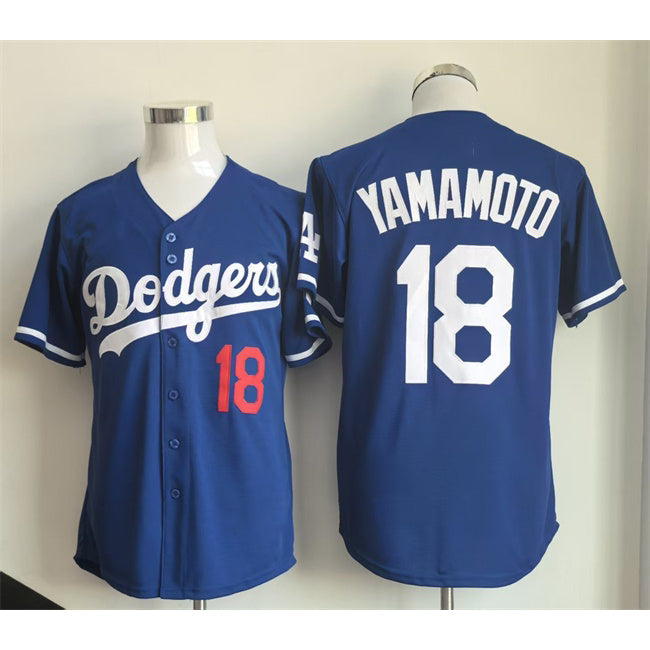 Los Angeles Dodgers #18 Yoshinobu Yamamoto Royal Limited Stitched Baseball Jersey