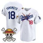 Los Angeles Dodgers #18 Yoshinobu Yamamoto White x One Piece Vapor Premier Limited Baseball Stitched Jersey