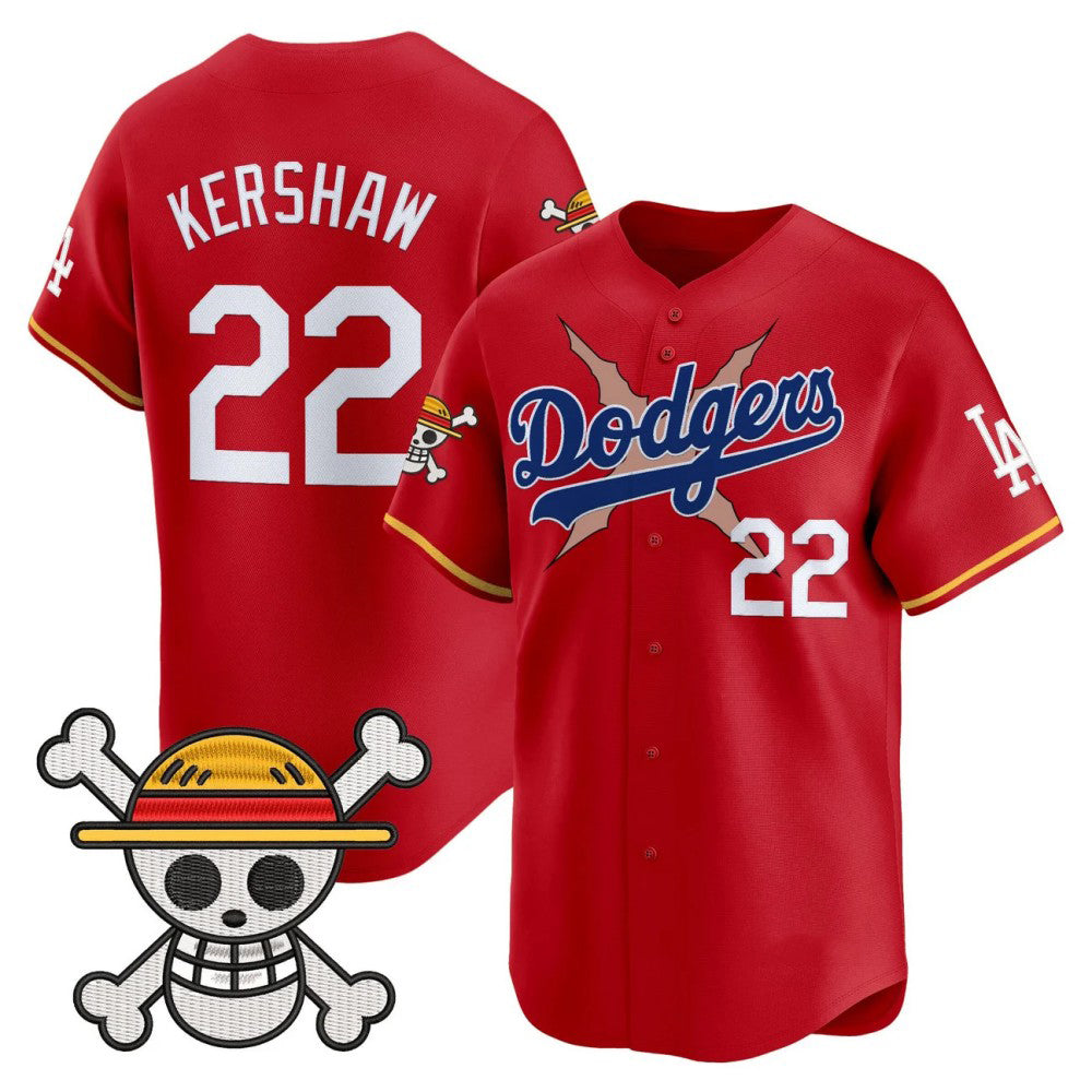 Los Angeles Dodgers #22 Clayton Kershaw Red x One Piece Vapor Premier Limited Baseball Stitched Jersey
