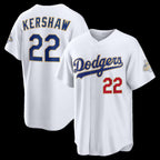Los Angeles Dodgers #22 Clayton Kershaw White 2026 Gold Collection Stadium Baseball Jersey