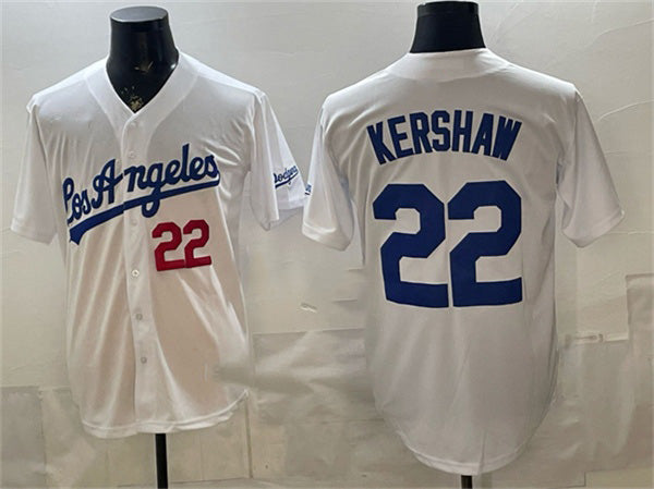 Los Angeles Dodgers #22 Clayton Kershaw White Alternate Stadium Stitched Baseball Jersey