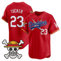 Los Angeles Dodgers #23 Kyle Tucker Red x One Piece Vapor Premier Limited Baseball Stitched Jersey