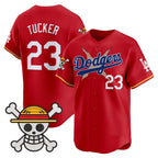 Los Angeles Dodgers #23 Kyle Tucker Red x One Piece Vapor Premier Limited Baseball Stitched Jersey