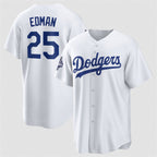 Los Angeles Dodgers #25 Tommy Edman White 2025 World Series Champions Home Cool Base Stitched Baseball Jersey