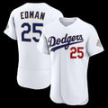 Los Angeles Dodgers #25 Tommy Edman White 2026 Gold Collection Authentic Baseball Jersey