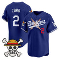 Los Angeles Dodgers #2 ZORO Royal One Piece Vapor Premier Limited Baseball Stitched Jersey
