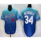 Los Angeles Dodgers #34 Fernando Valenzuela Blue 2025 City Connect Limited Stitched Baseball Jersey
