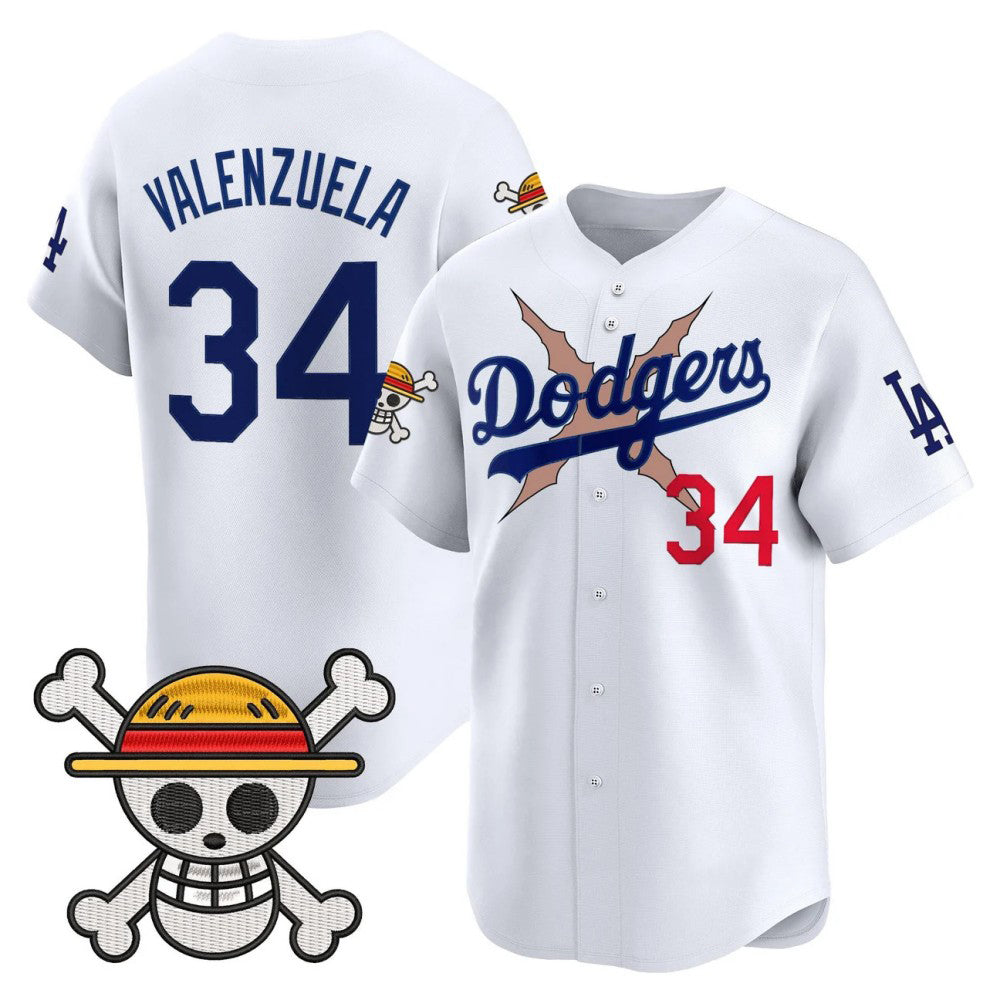 Los Angeles Dodgers #34 Fernando Valenzuela White x One Piece Vapor Premier Limited Baseball Stitched Jersey