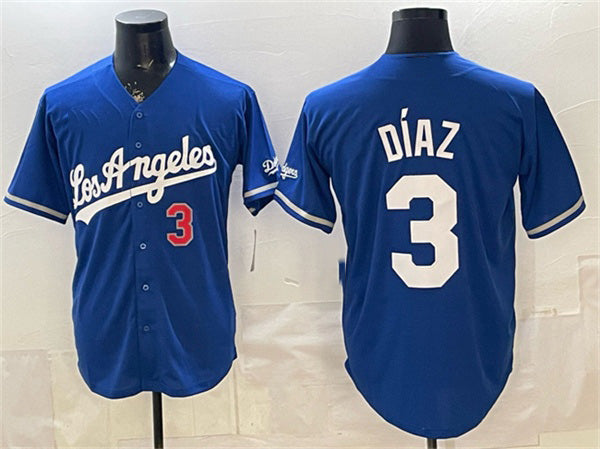 Los Angeles Dodgers #3 Edwin Díaz Royal Alternate Stadium Stitched Baseball Jersey