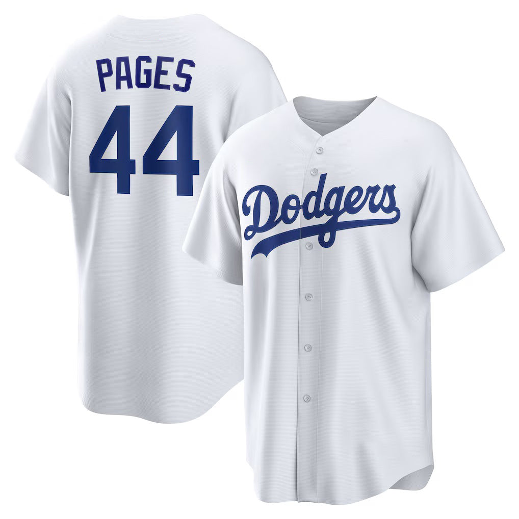 Los Angeles Dodgers #44 Andy Pages White Home Replica Baseball Jersey