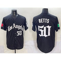 Los Angeles Dodgers #50 Mookie Betts Black Mexico 2025 LA Gothic Style With Fernando Patch Vapor Premier Limited Stitched Baseball Jersey