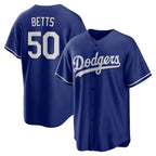 Los Angeles Dodgers #50 Mookie Betts Royal Alternate 2 Replica Baseball Jersey