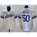 Los Angeles Dodgers #50 Mookie Betts White City Connect Cool Base Stitched Baseball Jersey