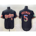 Los Angeles Dodgers #5 Freddie Freeman Black Mexico Cool Base Stitched Baseball Jersey