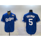 Los Angeles Dodgers #5 Freddie Freeman Blue 2024 World Series Cool Base Stitched Baseball Jersey