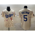 Los Angeles Dodgers #5 Freddie Freeman Cream 2025 Tokyo Series Limited Stitched Baseball Jersey