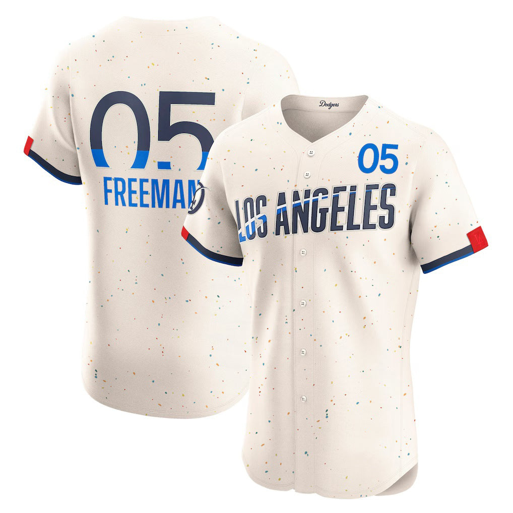 Los Angeles Dodgers #5 Freddie Freeman Cream City Connect Elite Baseball Jersey